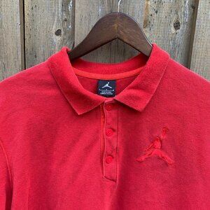 Vintage Embroidered Jordan Polo Button Up Shirt Large